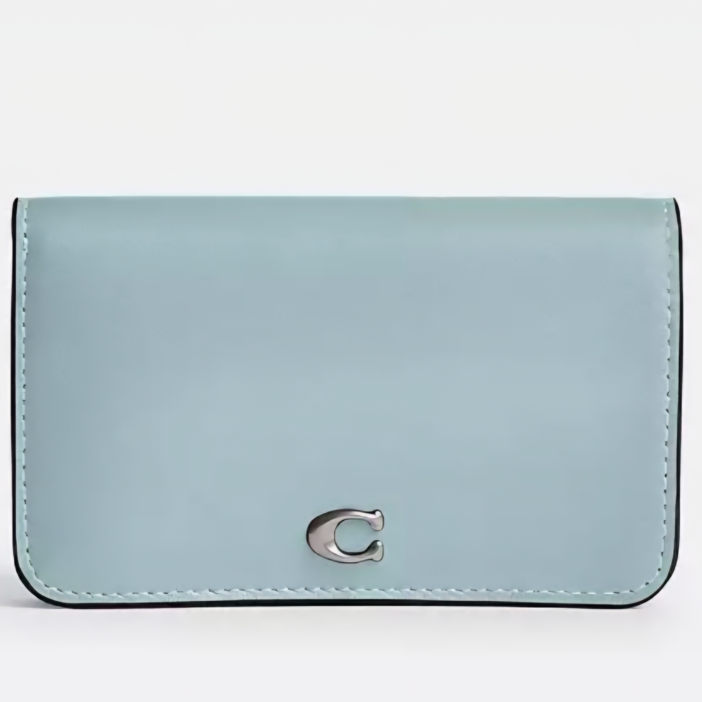 Coach Essential Slim Card Case Light Blue Card Holder